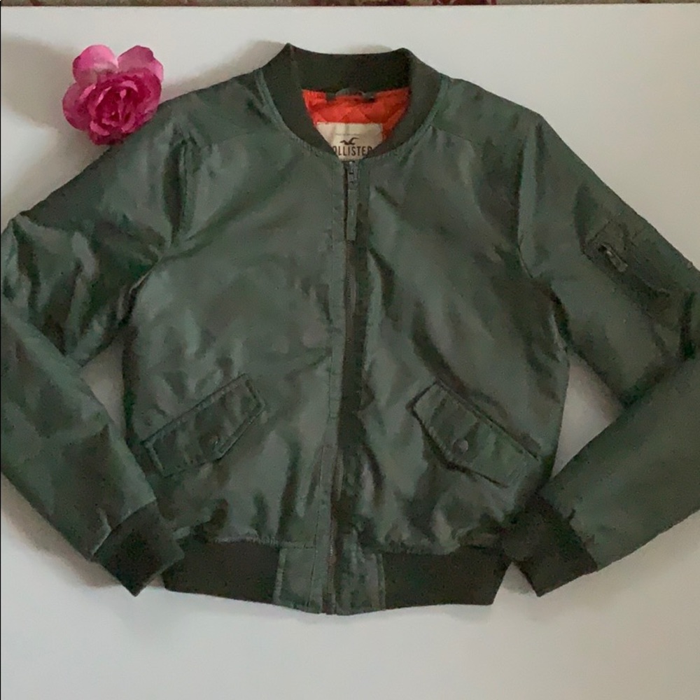 Hollister Army Green Jacket. Junior size Medium